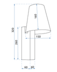 LAMPA KINKIET LOFT APP1279-1W BLACK