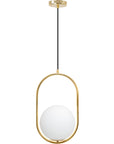 Lampa Sufitowa Wisząca Szklana Kula APP473-1CP Biała