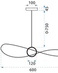LAMPA WISZĄCA AŻUROWA LED 60cm APP651-1CP