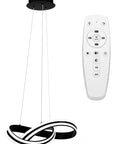 Lampa sufitowa nowoczesna LED + PILOT APP817-CP Czarna 1