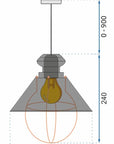 Lampa sufitowa wisząca LINZ APP103-1CP Biała 5