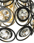 LAMPA WISZĄCA SUFITOWA KRYSZTAŁOWA APP206-1C Czarna 2