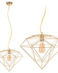 LAMPA WISZĄCA DIAMENT METAL LOFT APP562-1CP Jasne Złoto