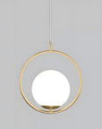 Lampa Sufitowa Wisząca Szklana Kula G109-1w Złota 3