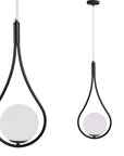 Lampa Wisząca Szklana Kula G111-1w Czarna E27 1