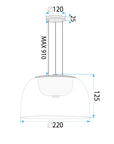 Lampa Wisząca Led APP1690-1PC B Złota 8