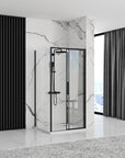 Kabina Prysznicowa Narożna Rapid Slide Black 160x80