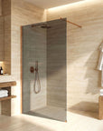 Kabina prysznicowa Walk-In Rea Flexi Grey / Brush Copper 110 3