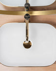 Umywalka nablatowa Rea Belinda White GOLD BRUSH