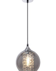 Lampa wisząca szklana Lustrzana z kryształami APP600-1CP