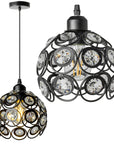 LAMPA WISZĄCA SUFITOWA KRYSZTAŁOWA APP206-1C Czarna 1