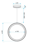 Lampa Wisząca Led App1791-cp Złota Szczotkowana 6