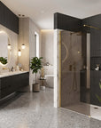 Kabina prysznicowa Walk-In Rea Flexi Brown / Gold 90 4