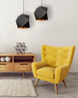LAMPA WISZĄCA SUFITOWA GEOMETRYCZNA APP287-1CP CZARNA