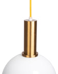 Lampa Wisząca Szklana Kula Mleczna APP666-1CP Złota