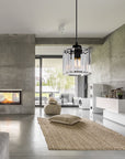 Lampa Sufitowa Kryształ APP511-1CP Czarna