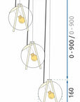 Lampa wisząca APP1091-3CP Złota