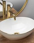Umywalka nablatowa Rea Sofia Gold Edge