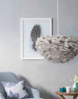 Lampa Wisząca z Piór APP334-3CP Szara