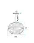 Lampa Sufitowa Wisząca Boho APP1632-1CP 50cm 9