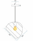 Lampa Sufitowa Wisząca Kula APP382-1CP 7