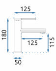 Bateria Umywalkowa REA OVAL Czarna Niska
