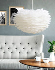 Lampa Wisząca z Piór APP334-3CP Szara