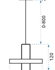 Lampa Wisząca Szklana Metalowa LED APP553-1CP Złota