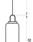 Lampa Sufitowa Wisząca Szklana Tuba APP631-1CP