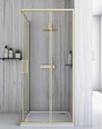 Kabina prysznicowa Rea City 80x80 Złota Szczotkowana