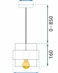 Lampa Wisząca APP1236-1CP Złota