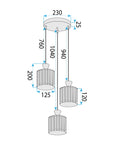 Lampa Sufitowa Wisząca Ebt026-3cp Złota 9