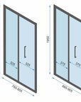 Kabina Prysznicowa Przyścienna Rapid Fold Black 100x80