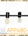 Lampa Sufitowa Metalowa Industrial APP480-6CP Czarna 5
