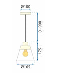 Lampa Wisząca APP895-1CP Złota
