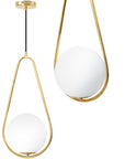 Lampa Sufitowa Wisząca Szklana Kula APP472-1CP Biała