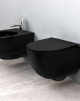 Misa WC podwieszana Rea Carlo Mini Rimless Flat Czarna Matowa