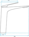 Bateria umywalkowa Rea AVALON TYTAN WYSOKA