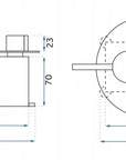 Bateria wannowa podtynkowa Rea Lungo chrom + Box