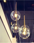 Lampa Sufitowa Wisząca Szklana Kula Złota 15cm APP1680-1CP 7