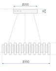 Kryształowa Lampa Sufitowa LED APP1041-CP + pilot