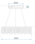 Kryształowa Lampa Sufitowa LED APP1041-CP + pilot 12