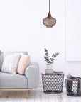 Lampa Wisząca APP1123-1CP Różowa