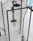 Kabina Prysznicowa Przyścienna Rea Rapid Swing Black 80x80