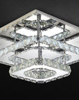 Lampa Sufitowa Kryształowa Plafon LED 24W Kwadratowa APP409-C APP410-C