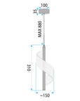 Lampa Sufitowa Wisząca Led App1550-cp Gold 9