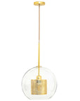 Lampa wisząca szklana loft APP556-1CP 30cm ZŁOTa
