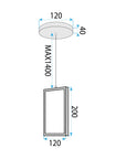 LAMPA SUFITOWA WISZĄCA LED LHJ083-1CP CZARNA 7