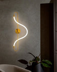 Lampa ścienna kinkiet LED APP858-W Long Złota