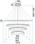Lampa Wisząca Lhj010-cp4 Brush Gold 13